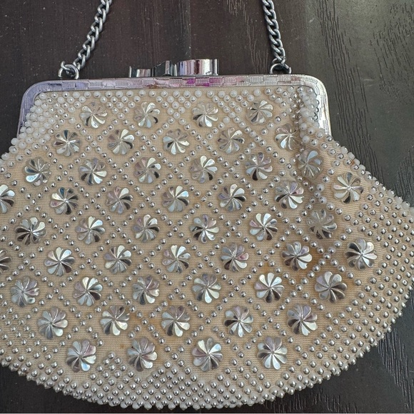 Vintage handmade beaded clutch/mini purse Fairycore glam - Picture 3 of 8